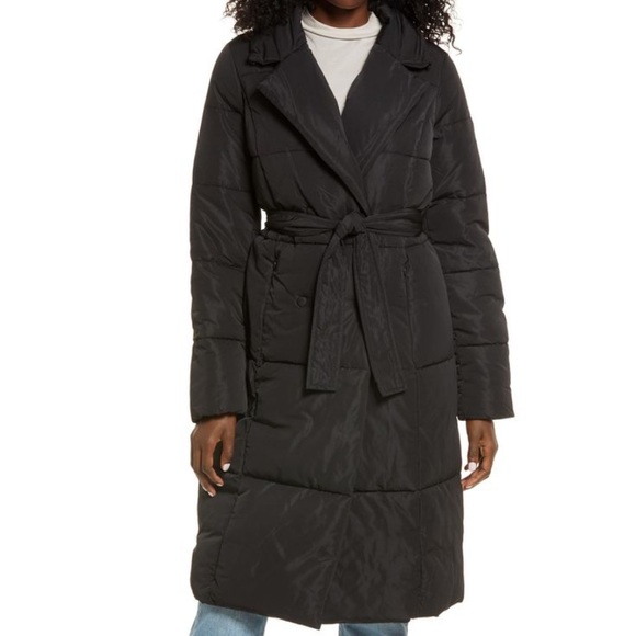 Women's Vero Moda Cozy Long Quilted Jacket removable fur - Picture 6 of 11